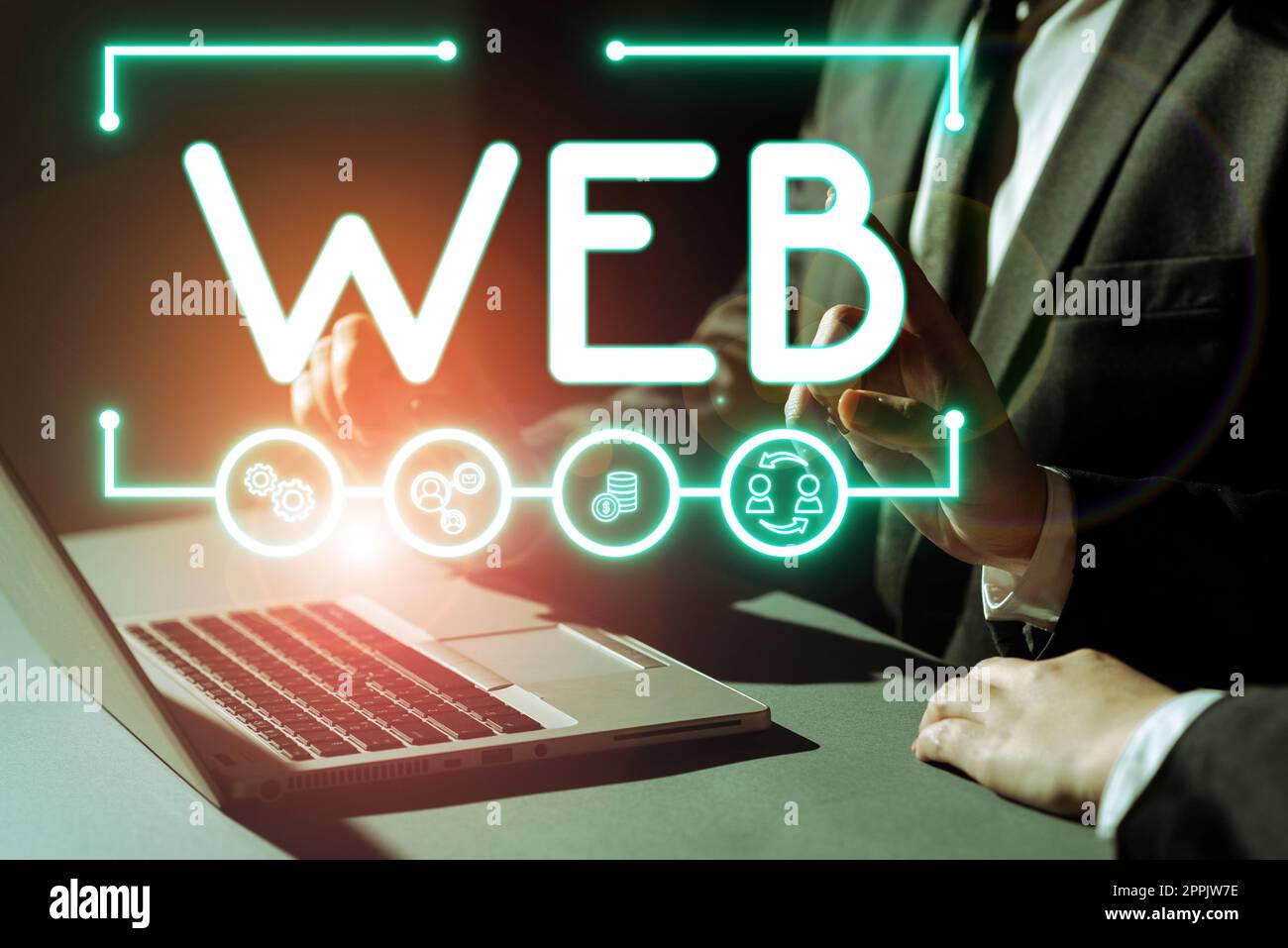 Inspiration showing sign Web. Word for a system of Internet servers that support specially formatted documents Stock Photo