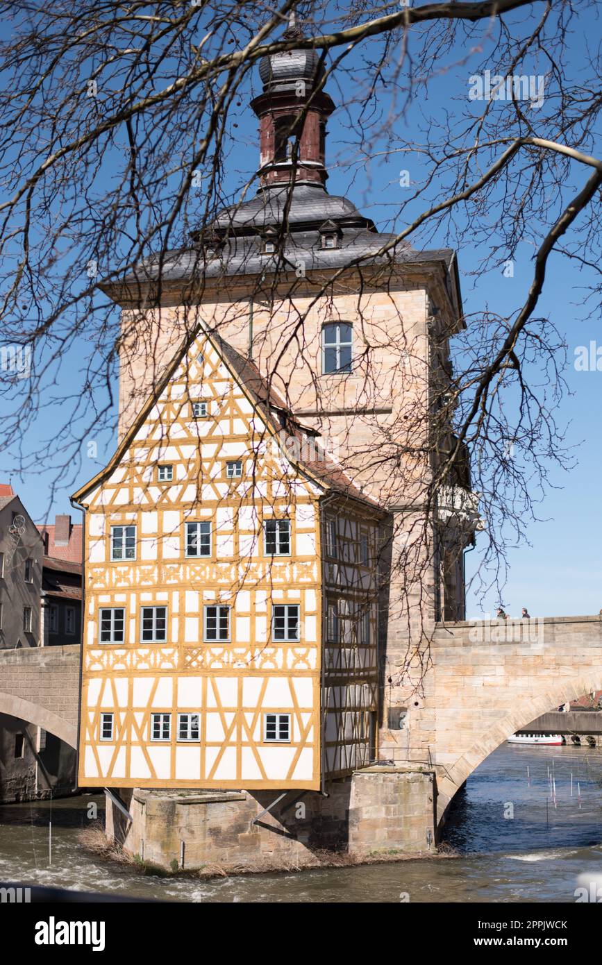 Iconic old town hall in the center of Bamberg Stock Photo Alamy