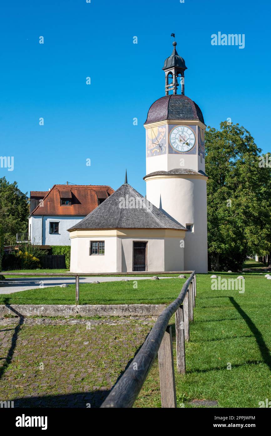 Beautiful medieval courts of Burghausen Castle in Bavaria Stock Photo