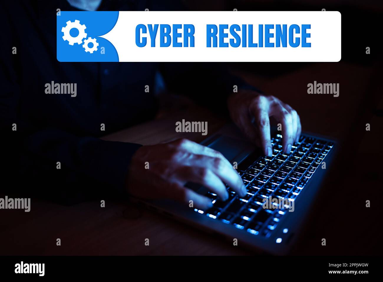 Inspiration showing sign Cyber Resilience. Word Written on measure of how well an enterprise can manage a cyberattack Stock Photo