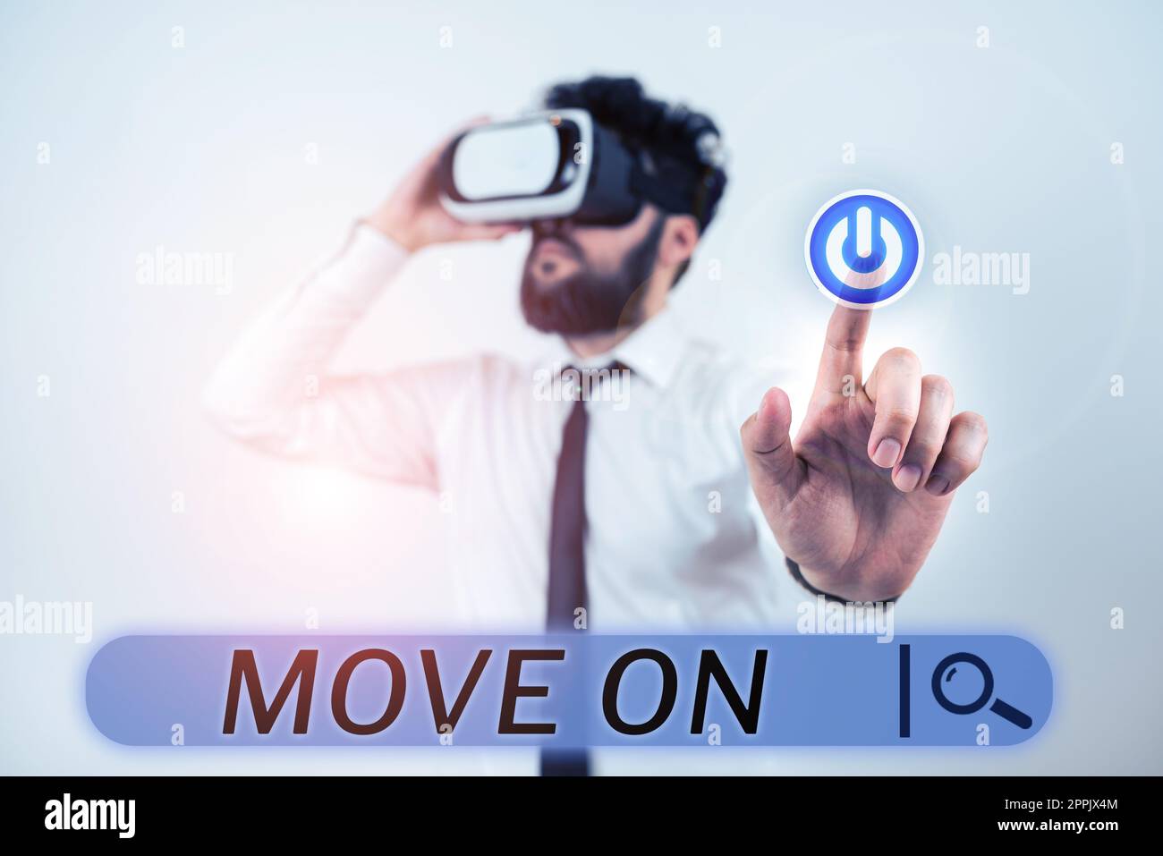 Text showing inspiration Move On. Word for to leave the place where you are staying and go somewhere else Stock Photo