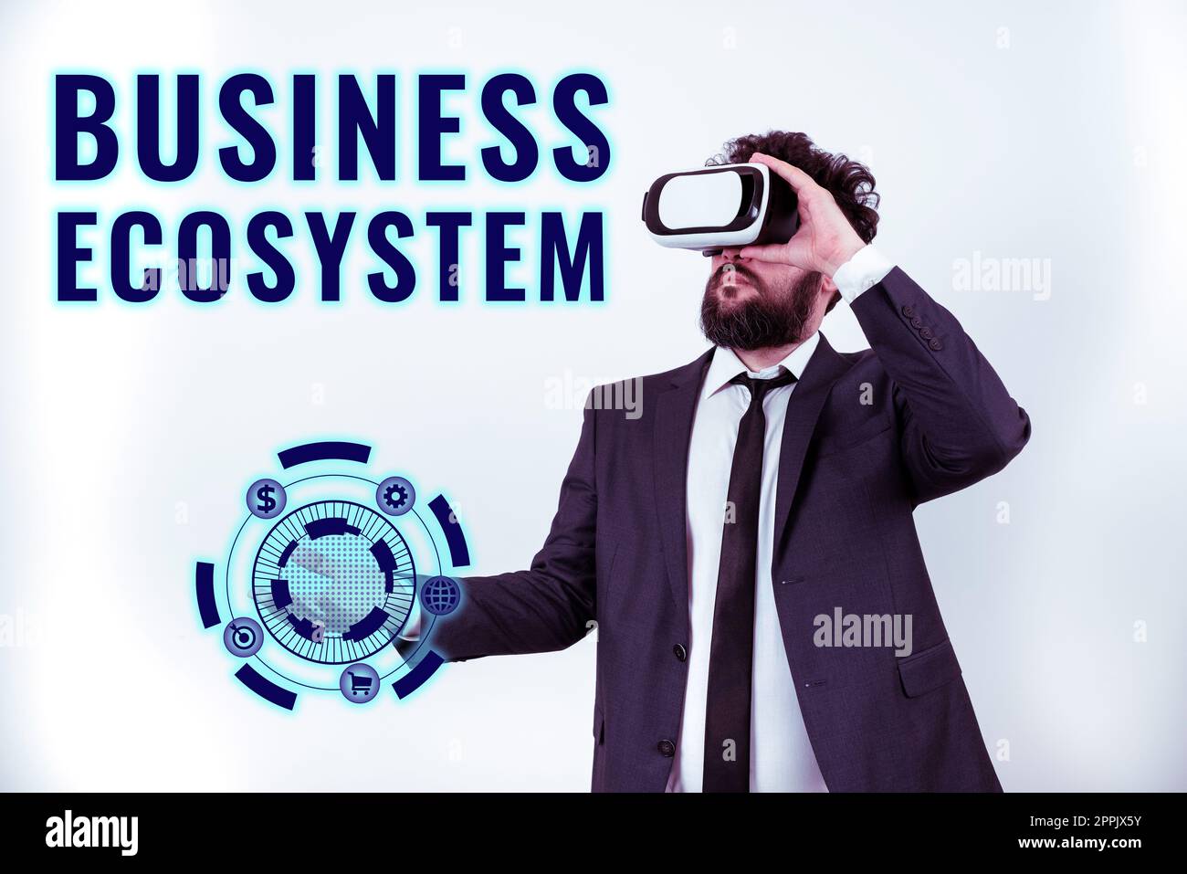 Conceptual display Business Ecosystem. Business idea Develop and Implement Organization Growth Opportunities Stock Photo