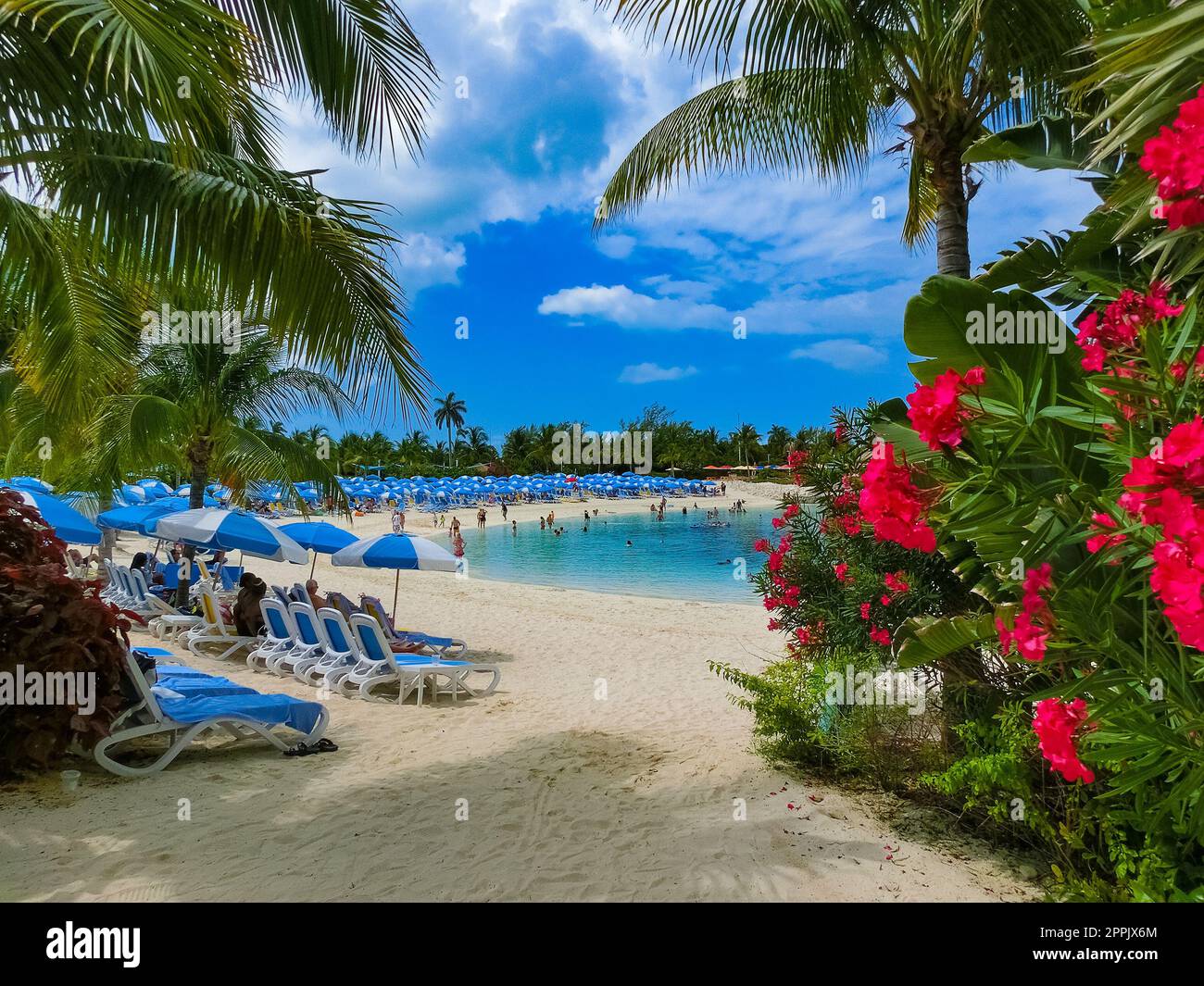 A view of Cococay island at Caribbean sea Stock Photo