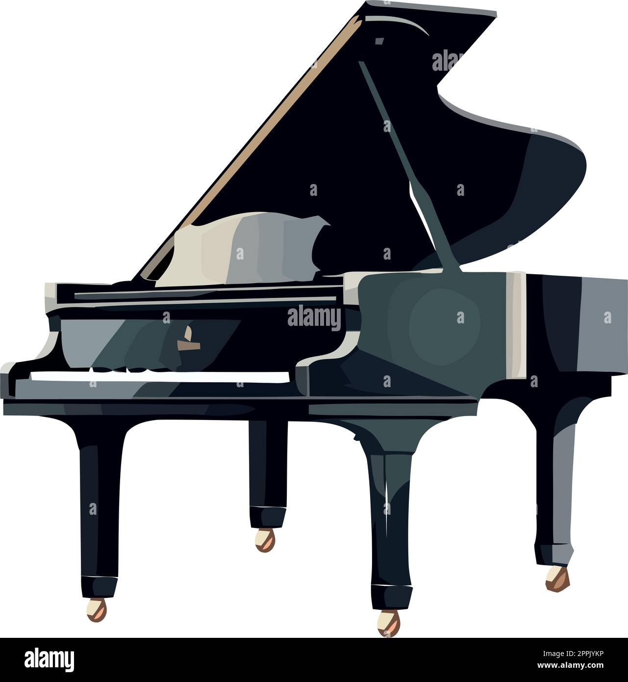 Black classic piano illustration Stock Vector Image & Art Alamy