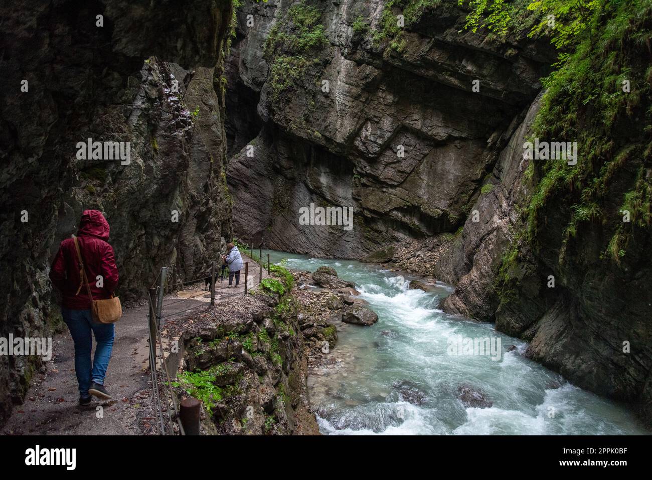 Scenic Partnach gorge near Garmisch-Partenkirchen in the Bavarian alps ...