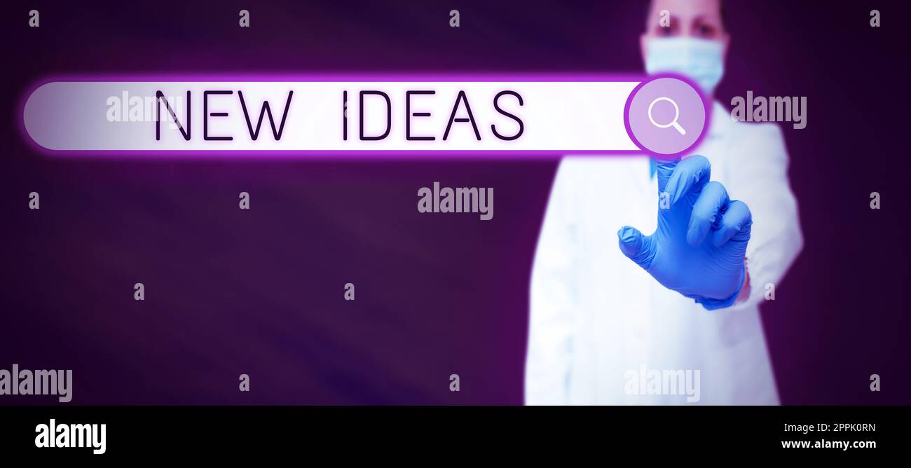 Writing displaying text New Ideas. Business overview something original or fresh and more effective innovation Stock Photo