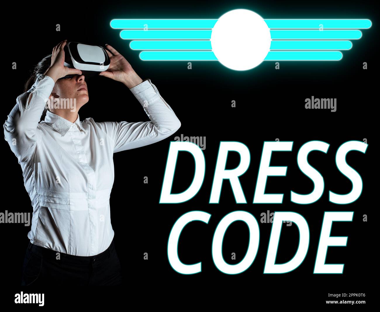 Inspiration showing sign Dress Code. Word for an accepted way of dressing for a particular occasion or group Stock Photo