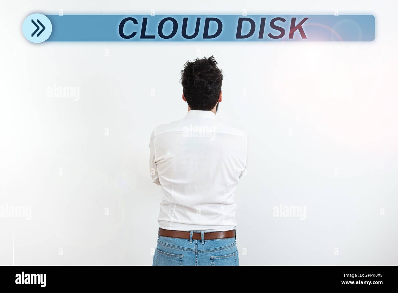 Text caption presenting Cloud Disk. Business approach web base service that provides storage space on a remote server Stock Photo