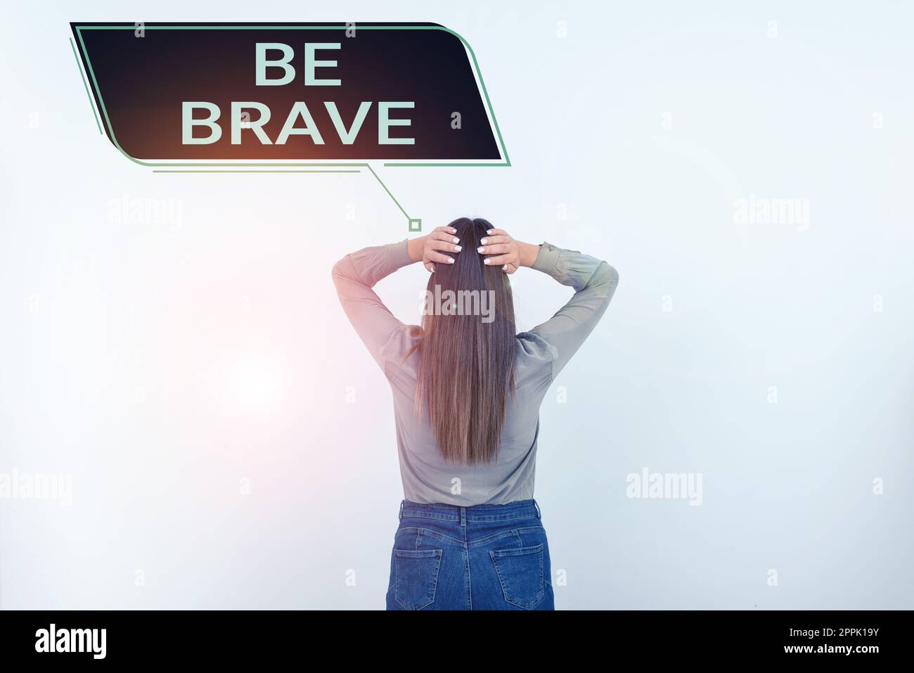 Text showing inspiration Be Brave. Business overview ready to face and endure danger or pain showing courage Bold Stock Photo