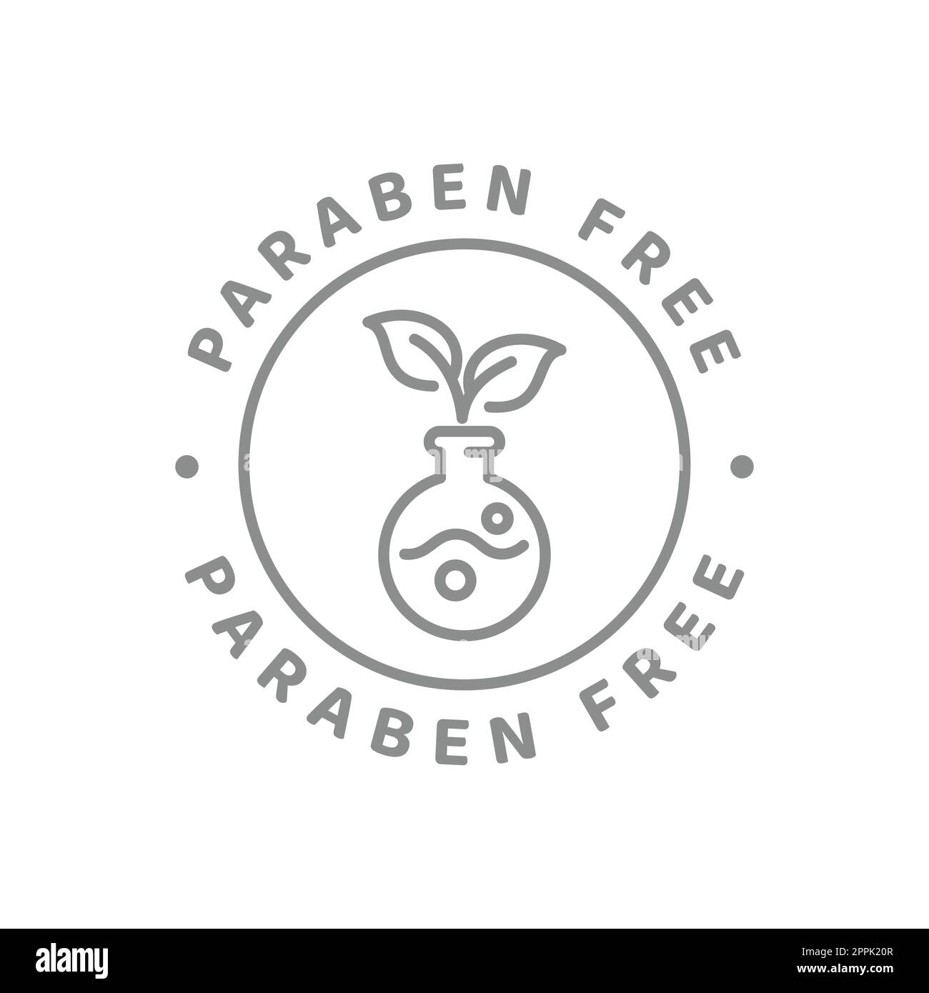 Paraben free vector icon. Ingredients label badge, no parabens. Stock Vector