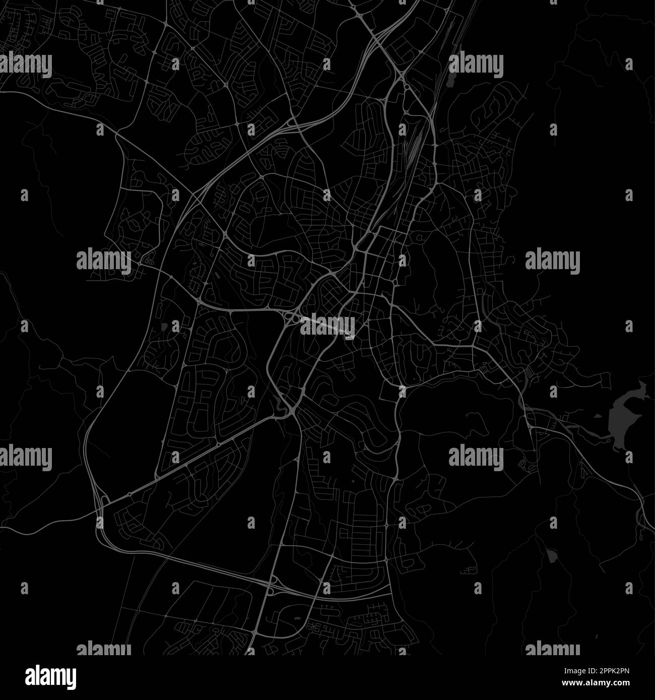 Urban city vector map of Windhoek, Namibia. Vector illustration