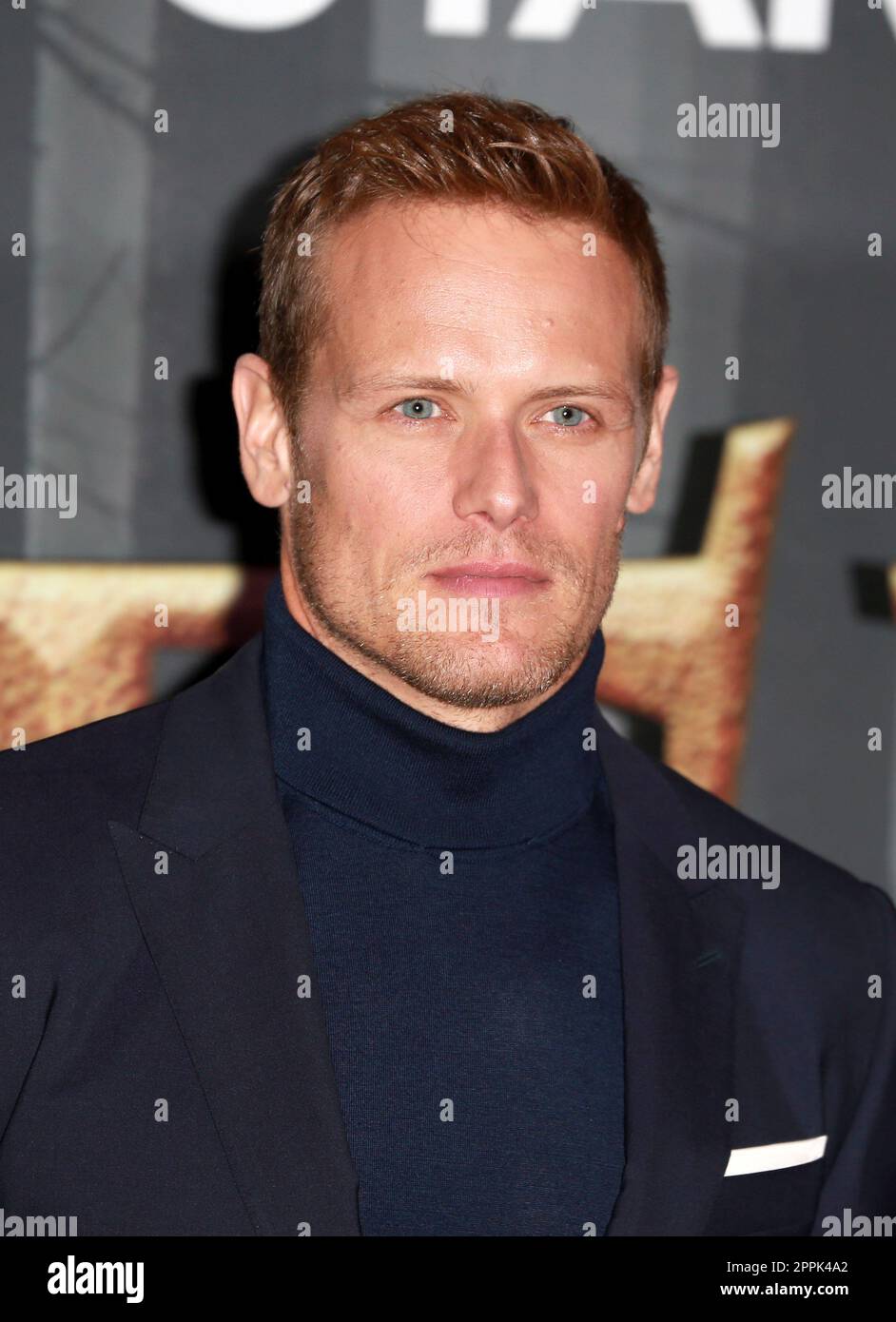 Sam Heughan attends the 'Outlander' Season 6 premiere at The Royal Festival Hall in London. Stock Photo