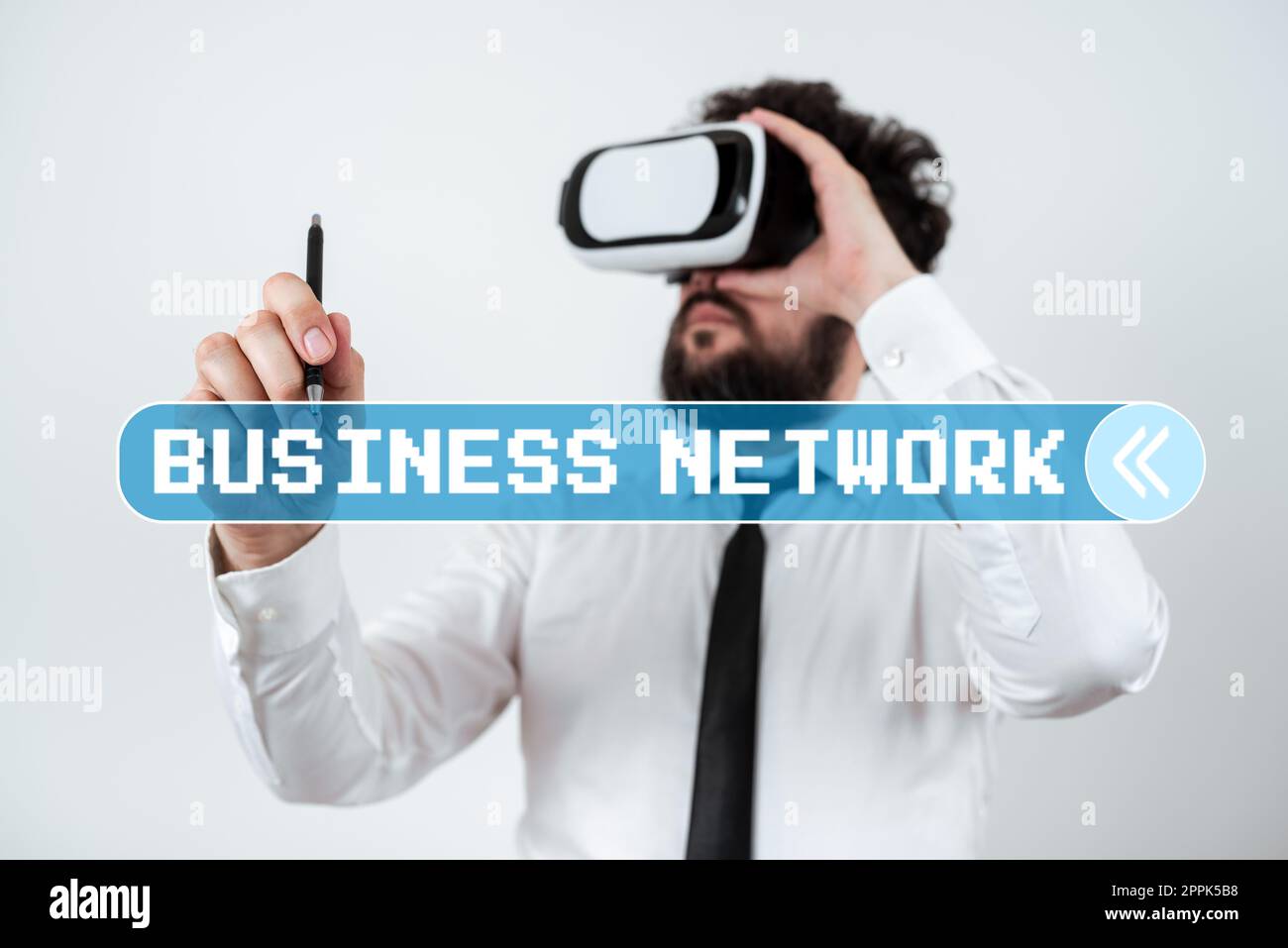 Sign displaying Business Network. Business showcase Interfirm cooperation that allows companies to collaborate Stock Photo