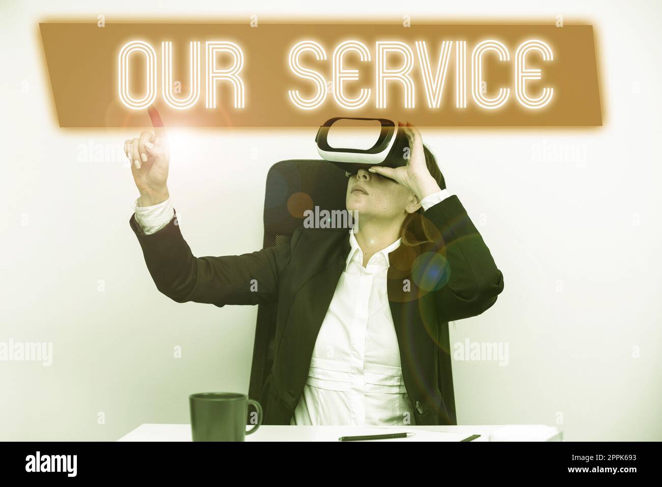 Text sign showing Our Service. Word Written on providing assistance to the public with a specific set of skills Stock Photo
