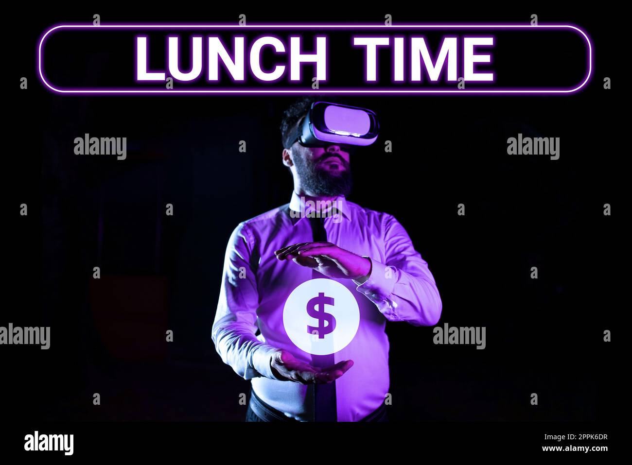 Writing displaying text Lunch Time. Word Written on Meal in the middle of the day after breakfast and before dinner Stock Photo
