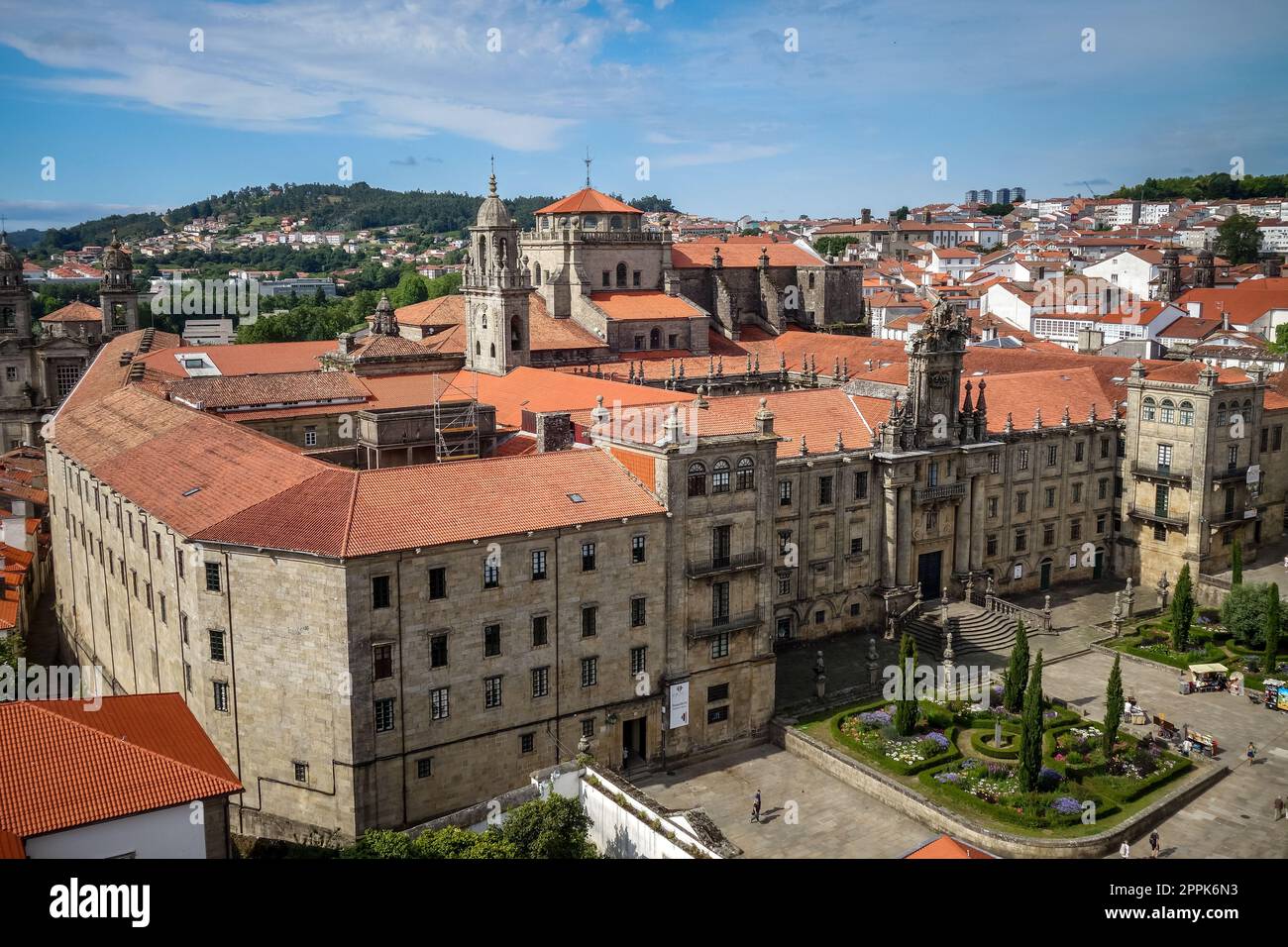 Santiago de Compostela view from the Cathedral, Galicia, Spain Stock Photo