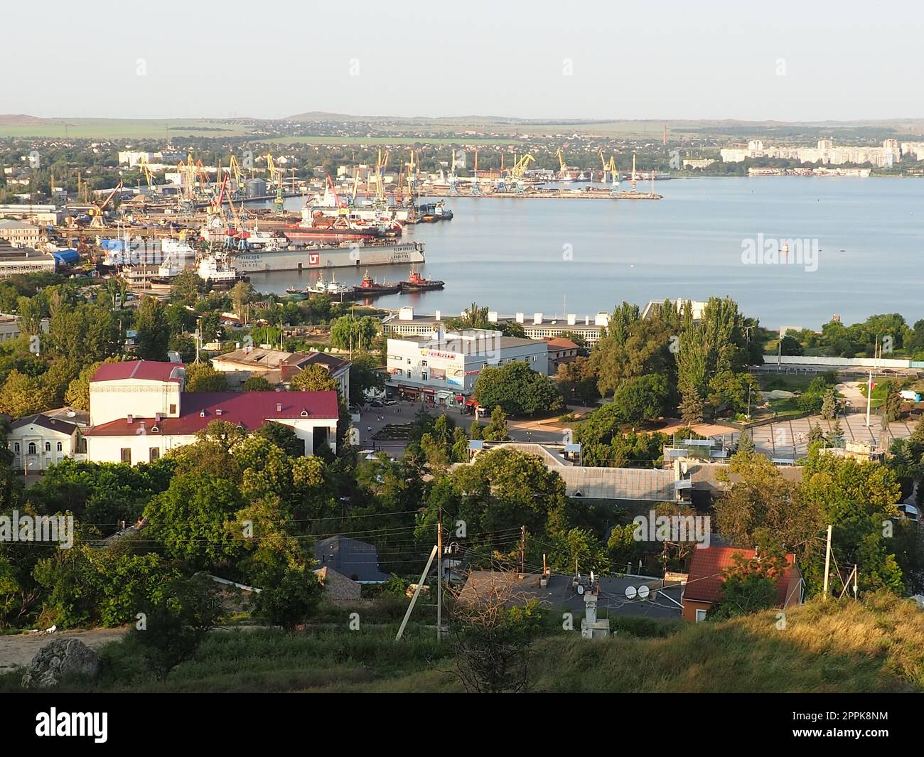 Kerch August 21, 2021 View of the city of Kerch from the observation deck on Mount Mithridat