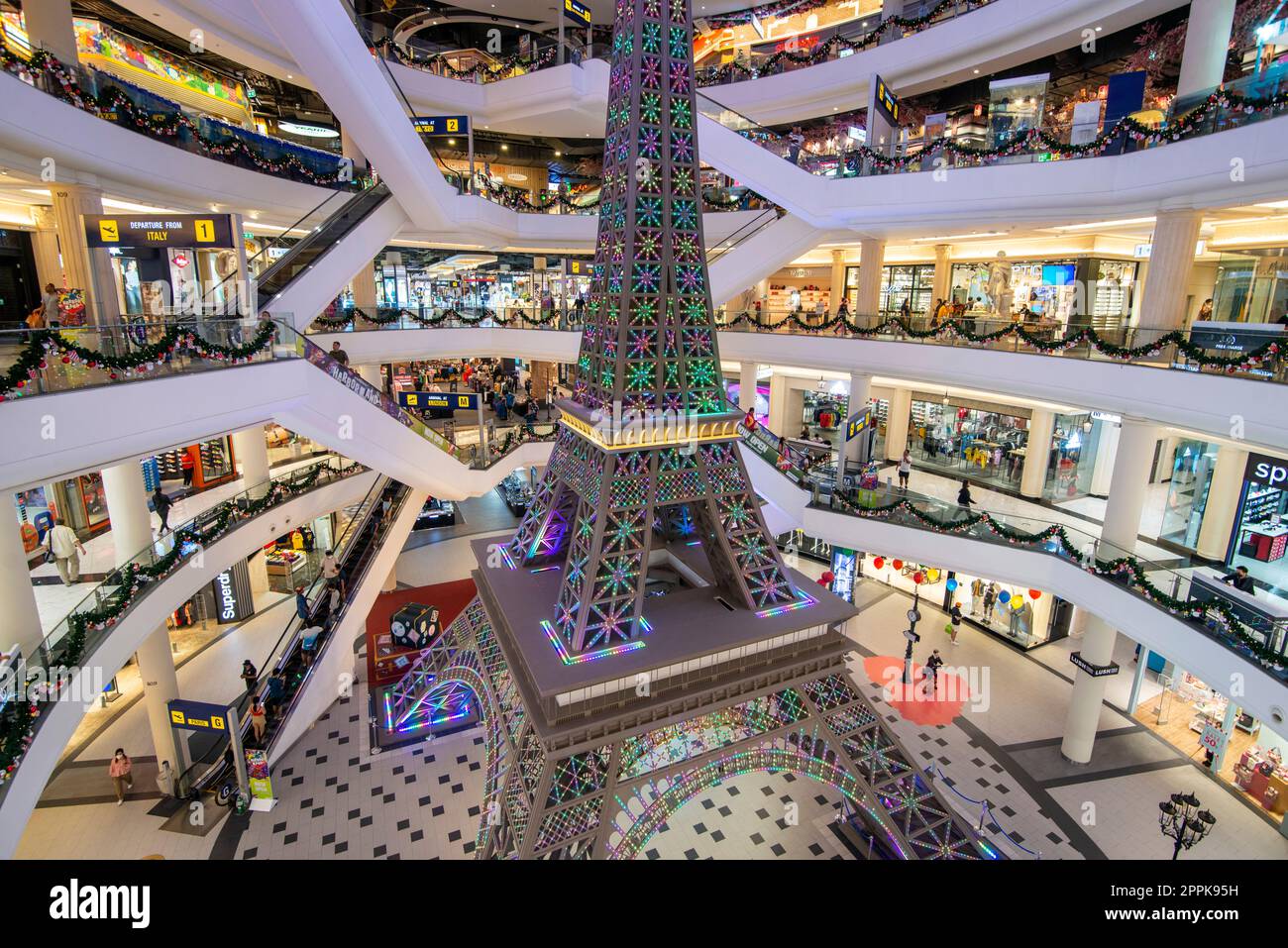 inside the Shopping Mall Terminal 21 in the city of Pattaya in the ...