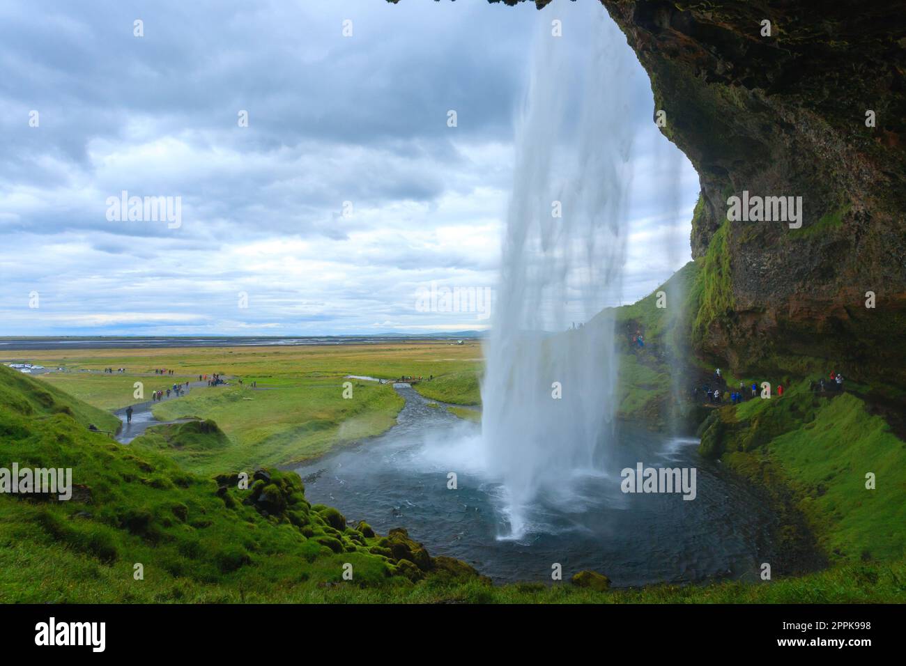 Seljalandsfoss falls in summer season view, Iceland Stock Photo