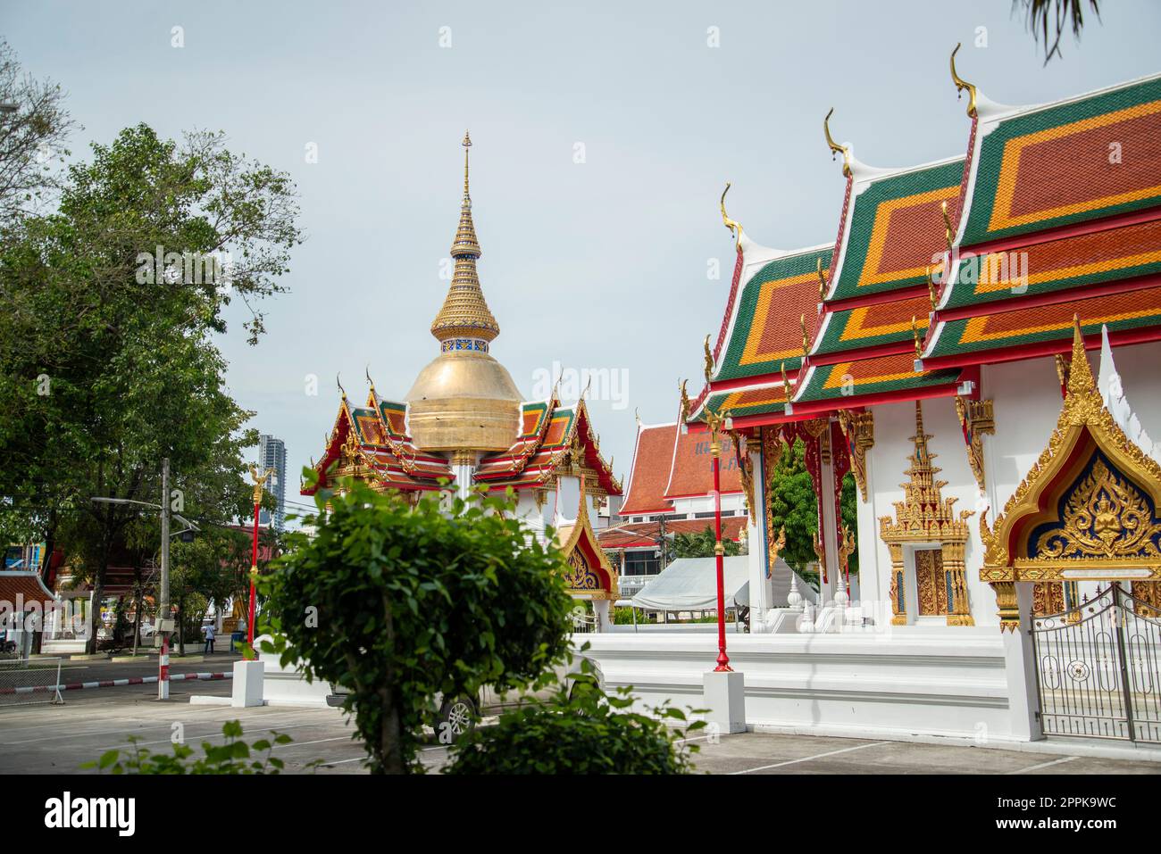 THAILAND PATTAYA WAT CHAI MONGKHON Stock Photo