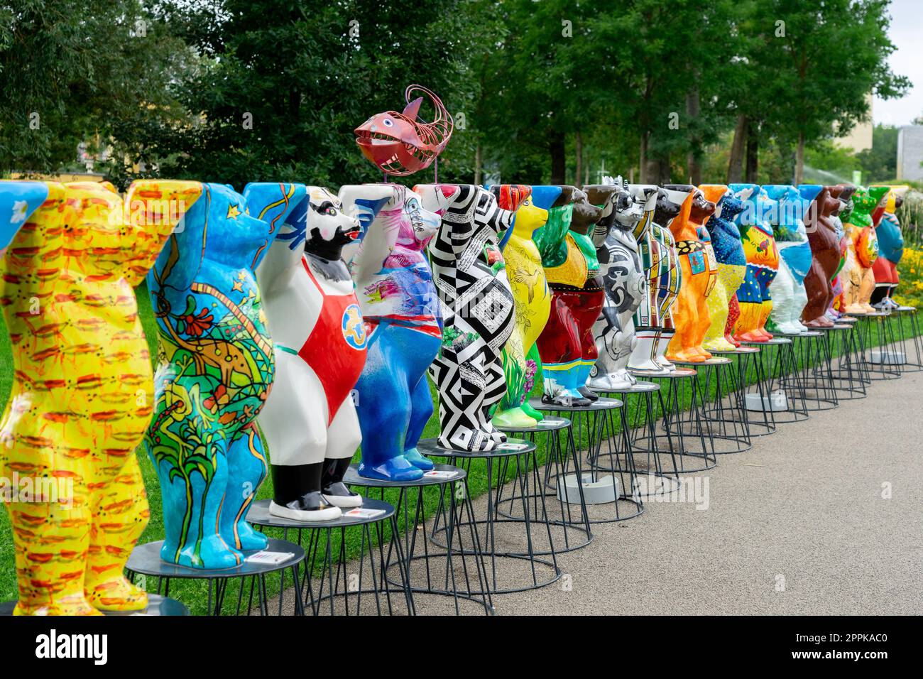 BERLIN - AUGUST 29, 2022: Bear as a symbol of Berlin in original and ...