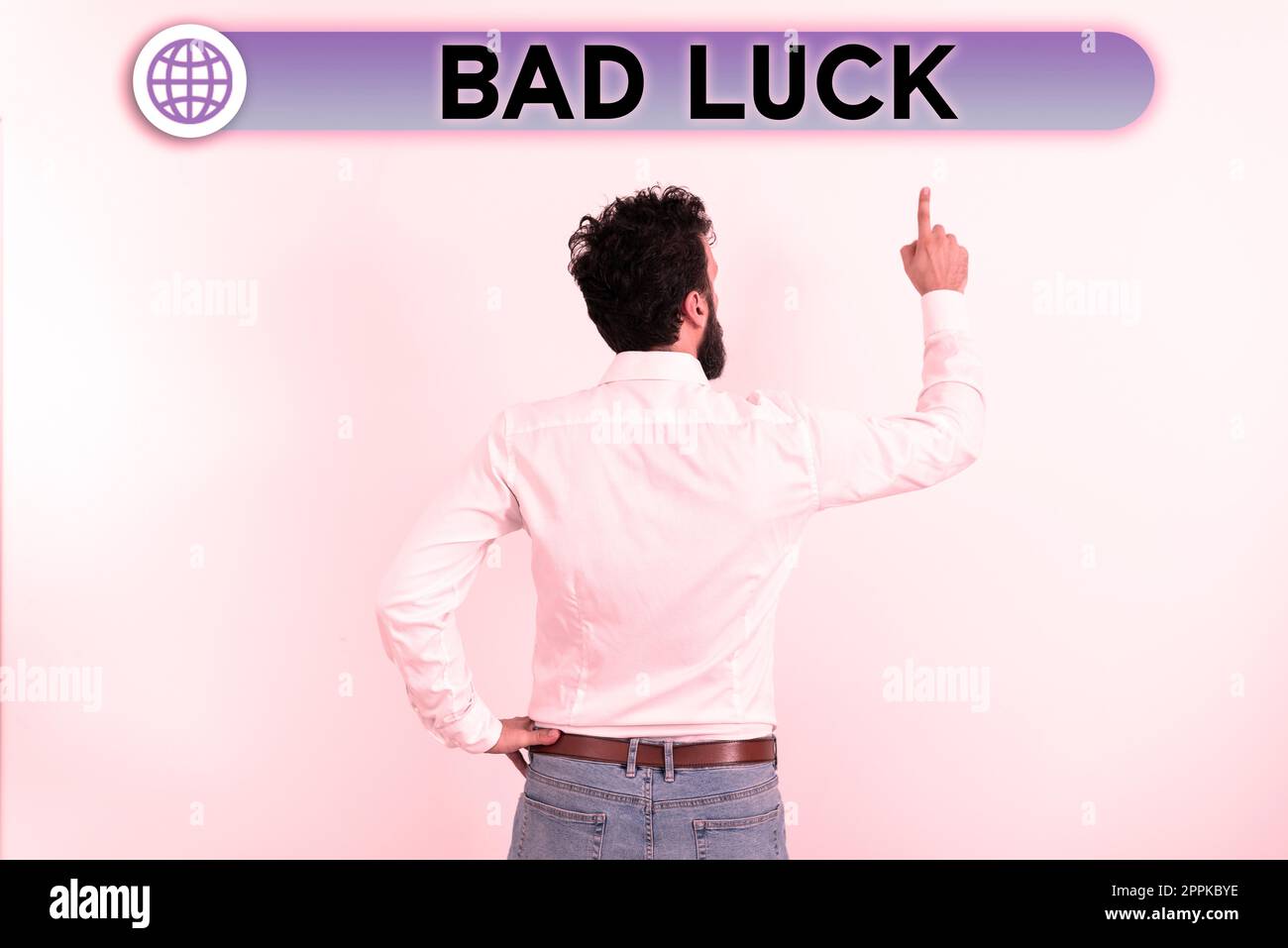 Text showing inspiration Bad Luck. Internet Concept an unfortunate state resulting from unfavorable outcomes Mischance Stock Photo