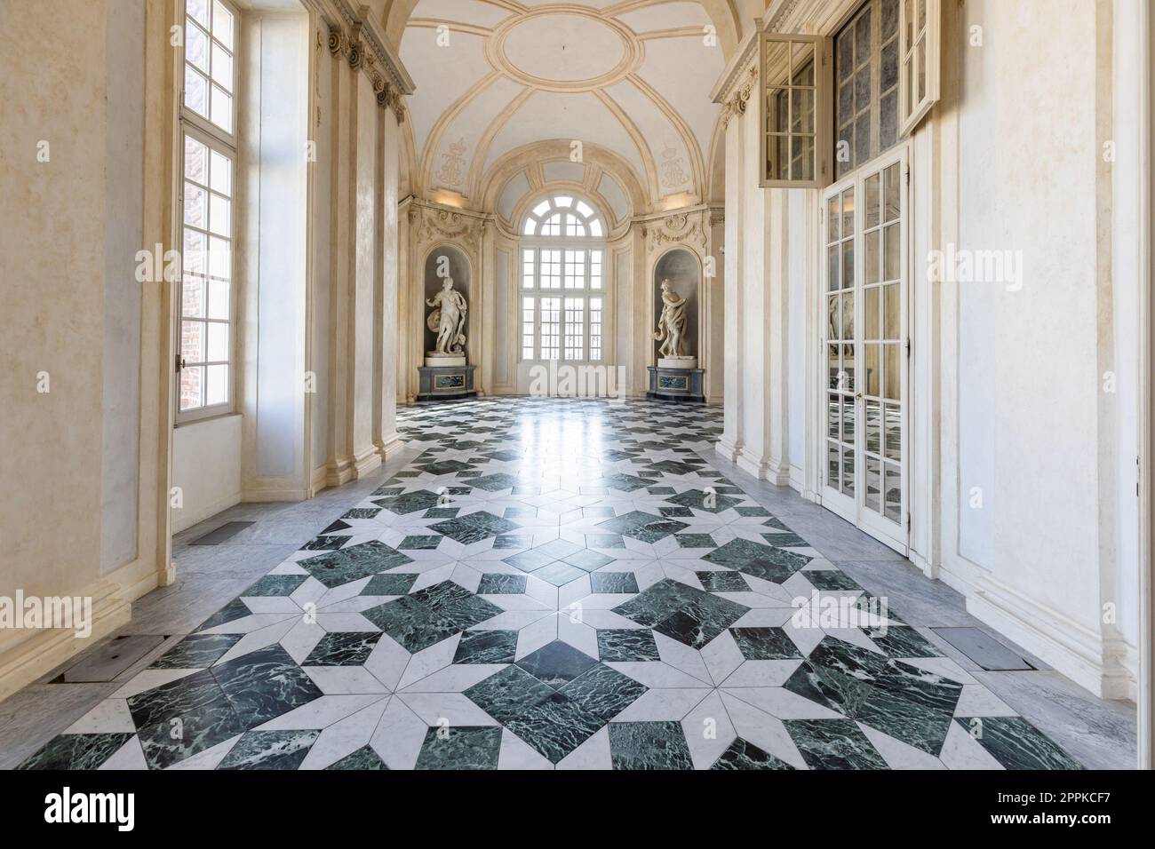 Venaria Reale, Italy - luxury interior old royal palace. Gallery