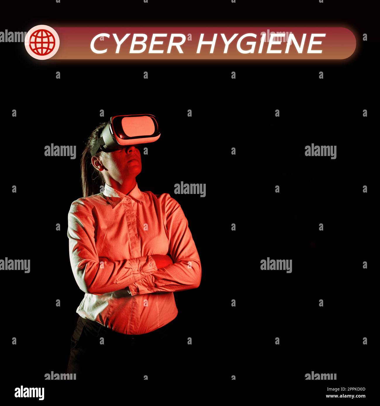 Text showing inspiration Cyber Hygiene. Internet Concept steps that computer users take to improve their cyber security Stock Photo