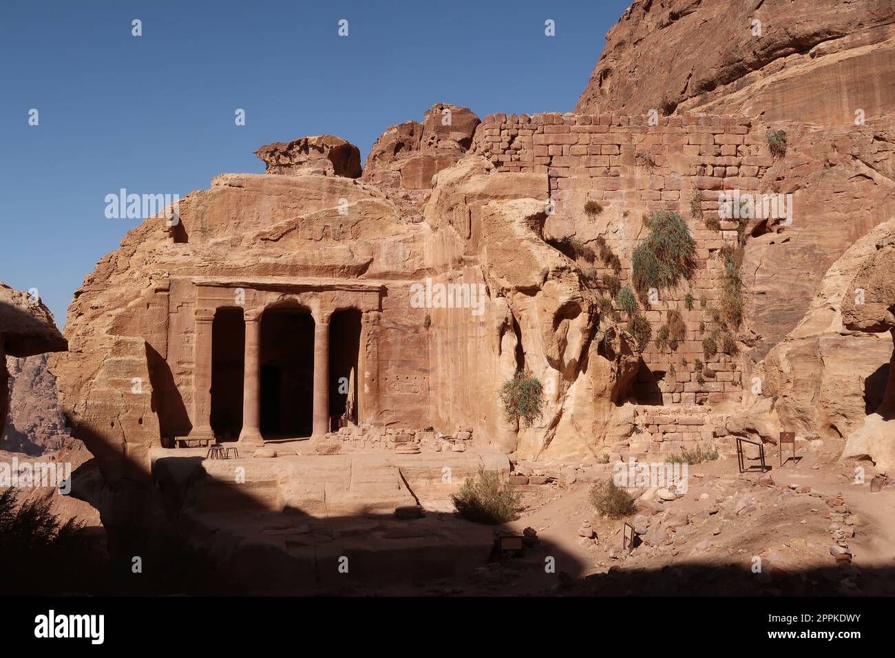 The Garden Temple in the ancient nabataean city of Petra, Jordan Stock Photo