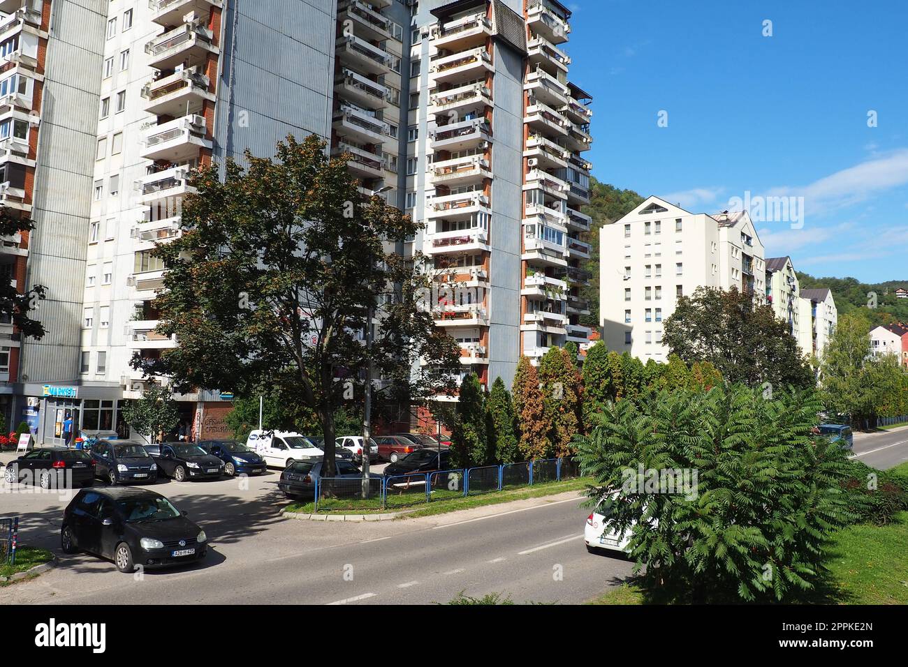 Zvornik, Bosnia and Herzegovina, October 1, 2022, the embankment and