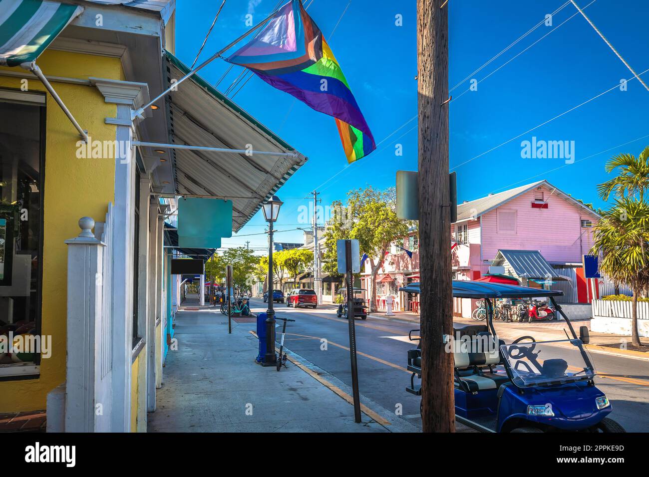 Key West famous Duval street view, south Florida Keys Stock Photo Alamy