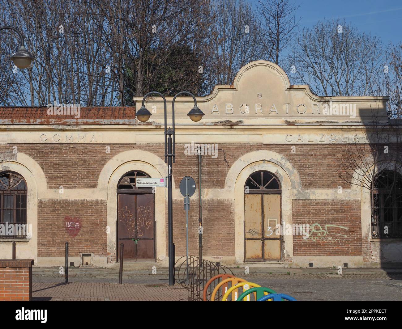 La Certosa former insane asylum craft laboratory in Collegno Stock Photo