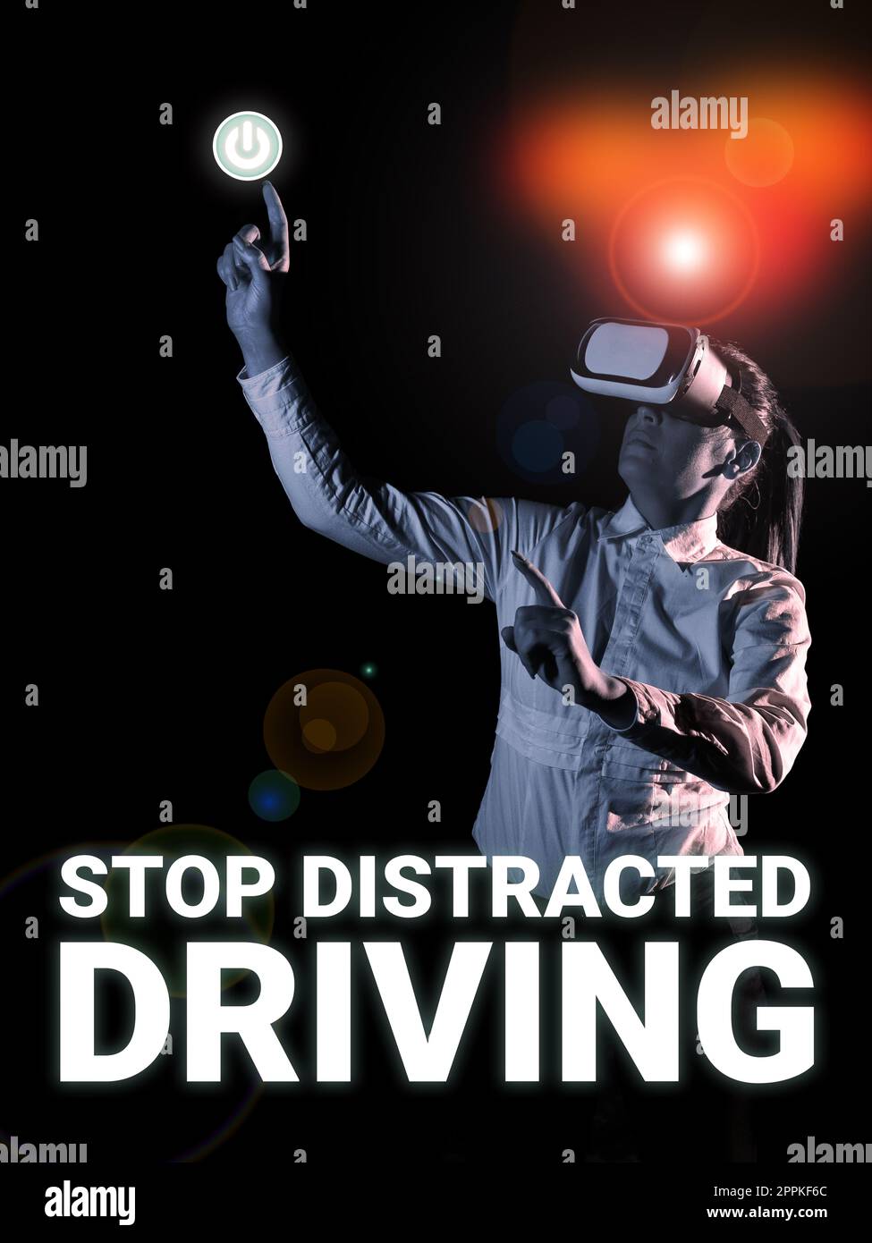 Inspiration showing sign Stop Distracted Driving. Word for asking to be careful behind wheel drive slowly Stock Photo