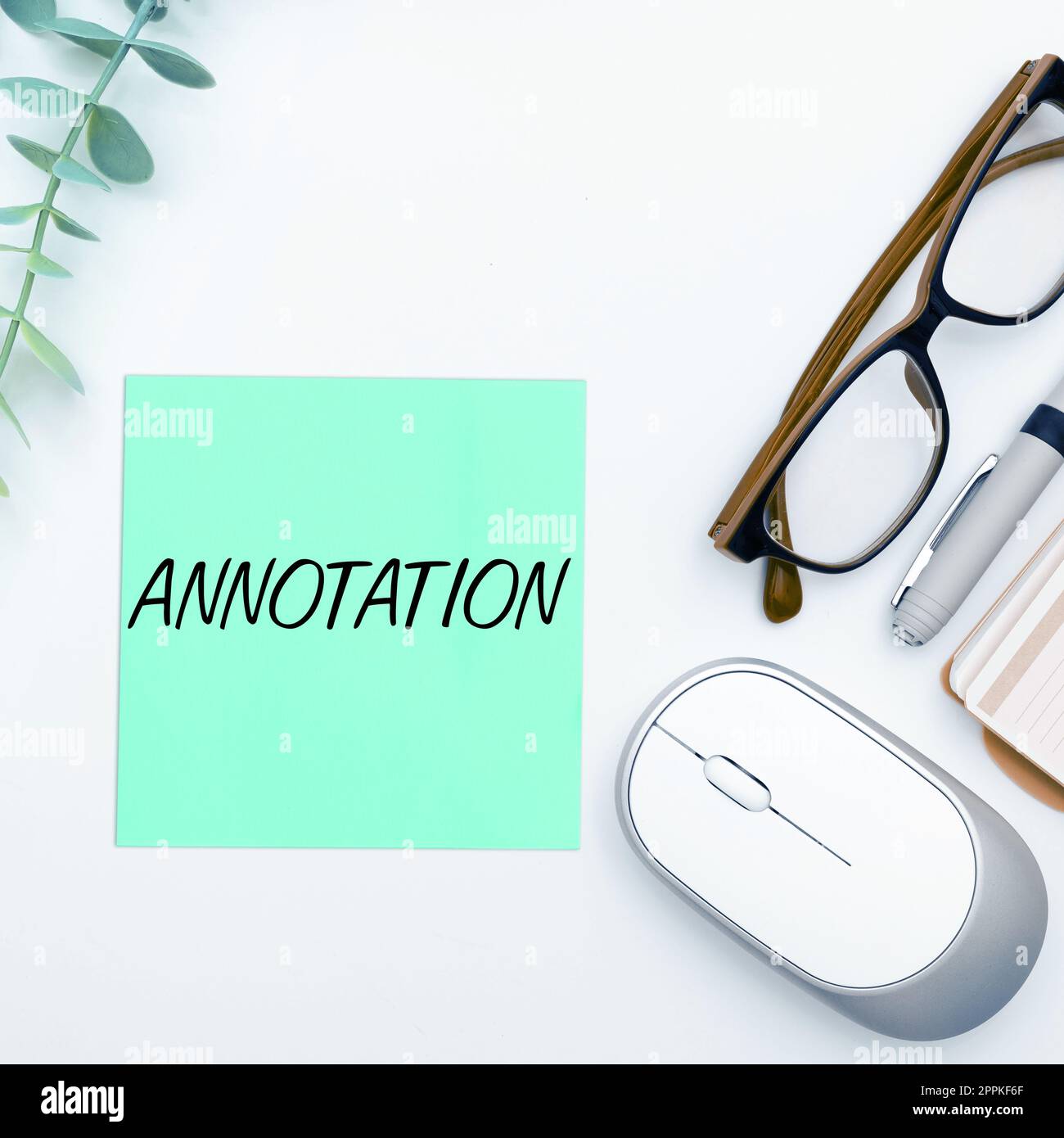 Writing displaying text Annotation. Word Written on note added by way of comment or explanation Stock Photo