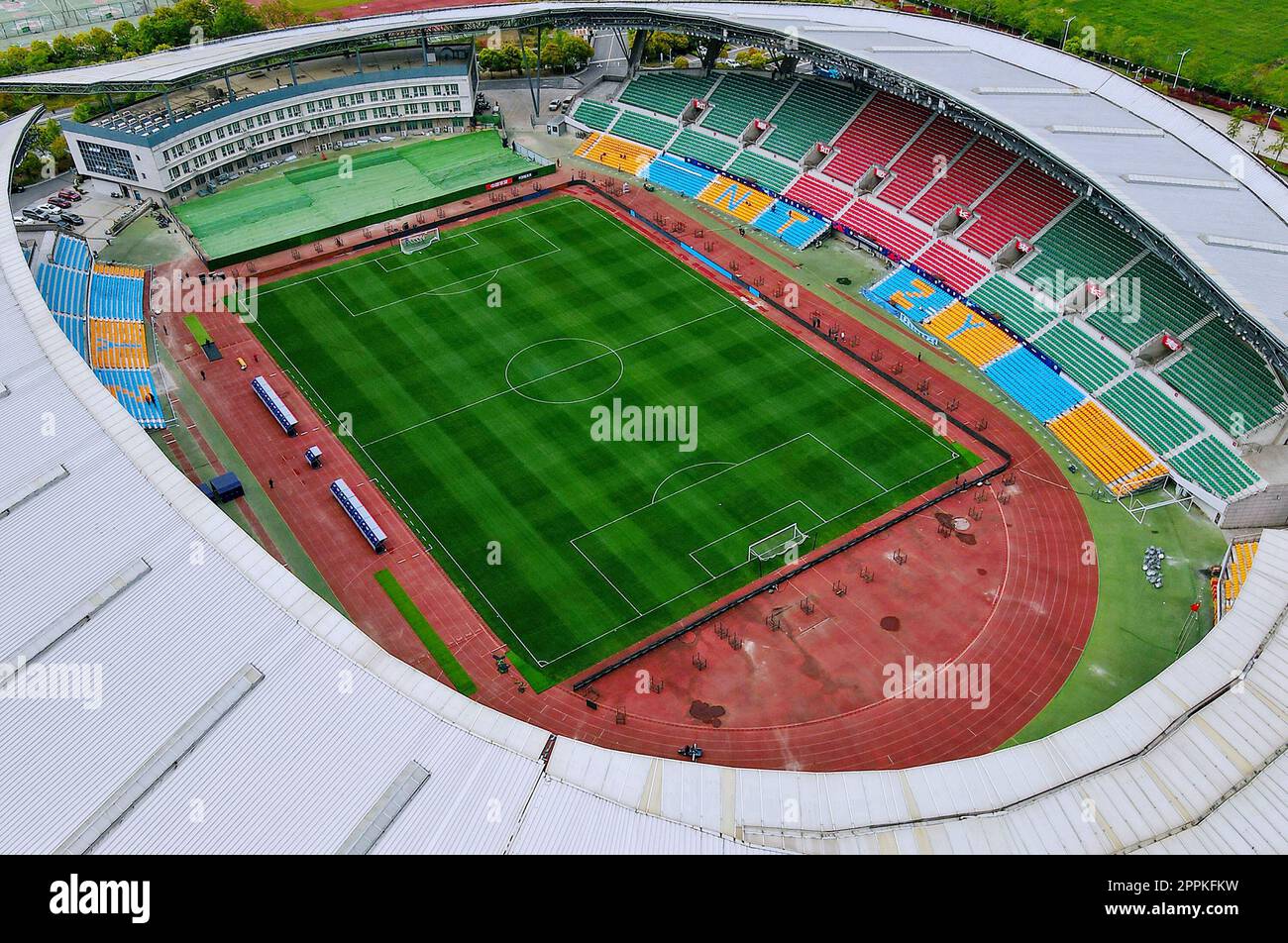 RUGAO, CHINA APRIL 24, 2023 Aerial photo shows the renovation and