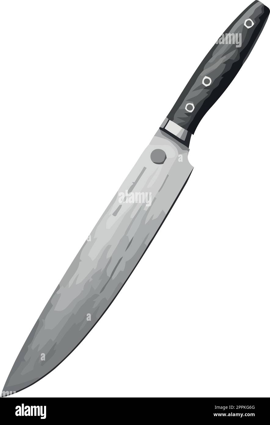 Sharp steel blade handle of metallic knife Stock Vector Image & Art Alamy