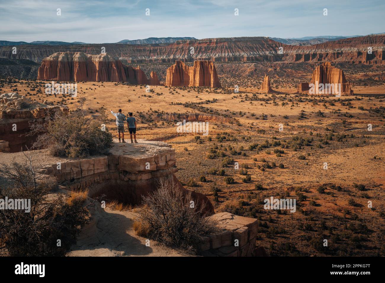 Upper Cathedral Valley Overlook, Temple of the Sun in Capitol Reef