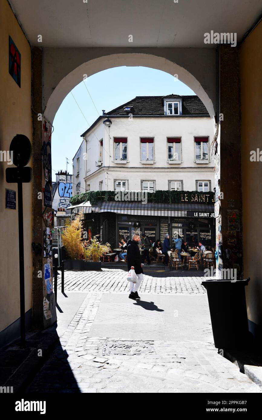 Passage des Abbesses - Montmartre - Paris - France Stock Photo