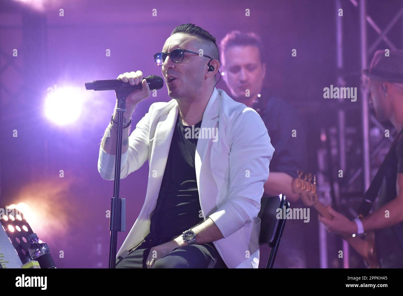 Rome, Italy. 23rd Apr, 2023. Francesco “Kekko” Silvestre of Moda' band ...