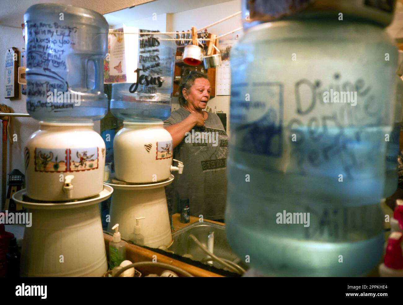 I don't use tap water because it is nonpotable and causes a rush on