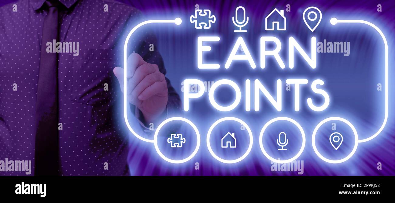 Handwriting text Earn Points. Business approach a fund rewarded automatically after purchasing any product Stock Photo