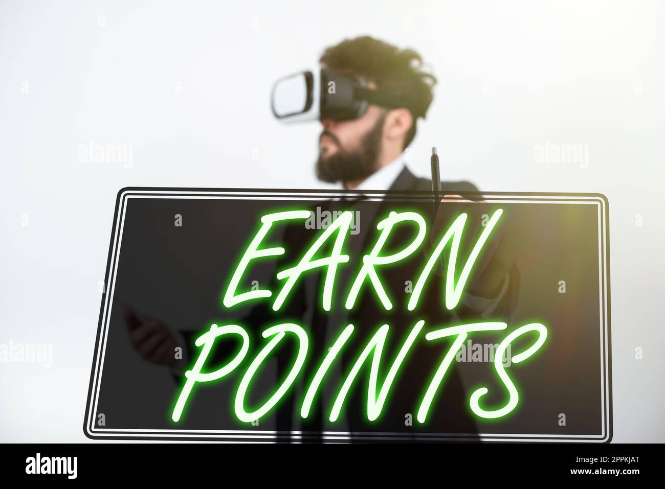 Text sign showing Earn Points. Concept meaning a fund rewarded automatically after purchasing any product Stock Photo