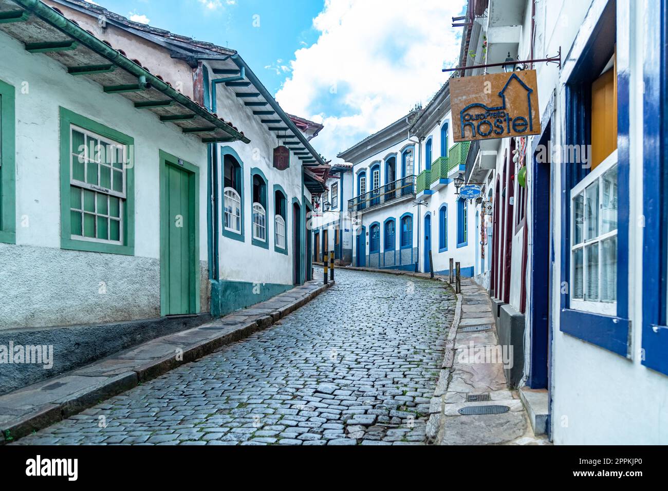 Ouro Preto, Brazil - March 4, 2022: city streets. UNESCO World Heritage Stock Photo