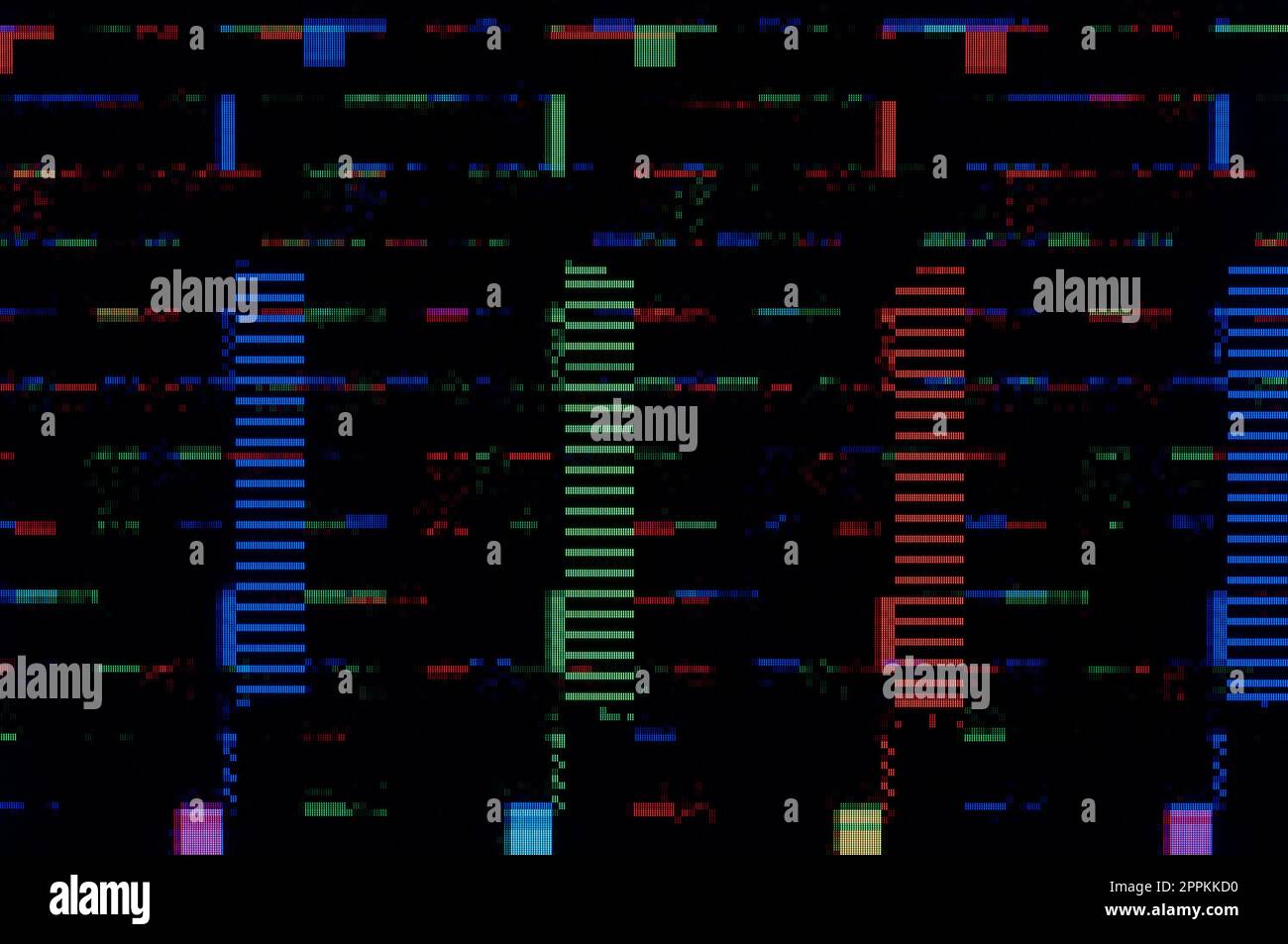 Pixel pattern of a digital glitch Stock Photo