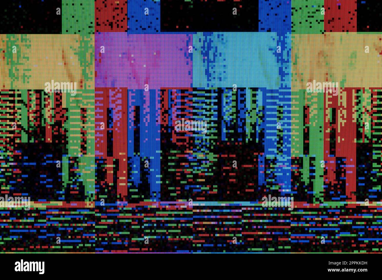 Pixel pattern of a digital glitch Stock Photo