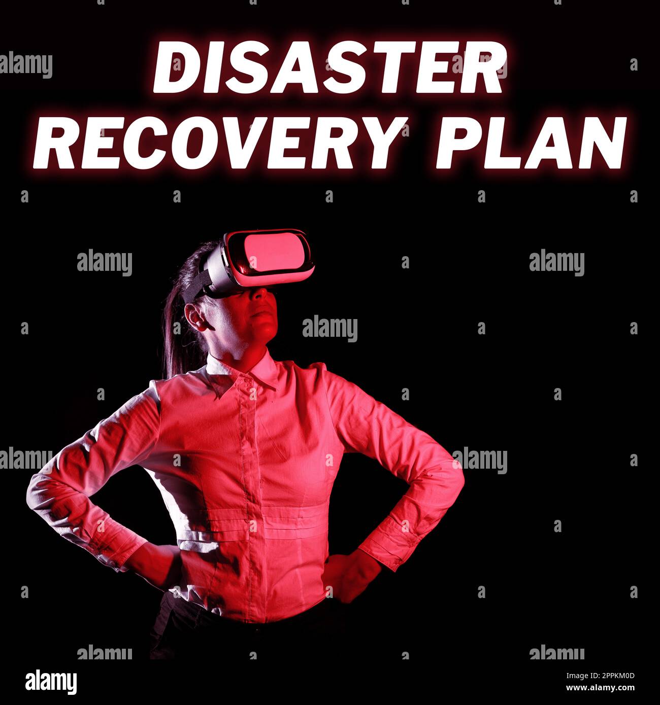 Conceptual display Disaster Recovery Plan. Business idea having backup measures against dangerous situation Stock Photo