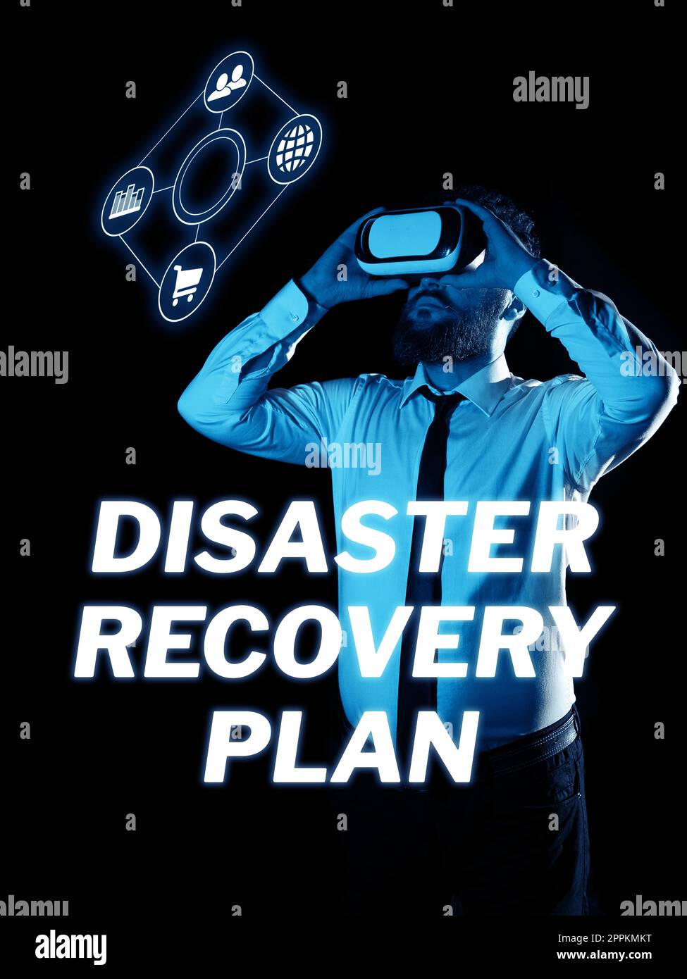 Text sign showing Disaster Recovery Plan. Business showcase having backup measures against dangerous situation Stock Photo