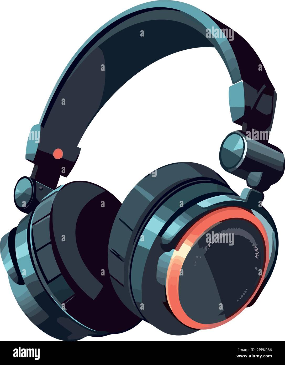 Modern headphones in black design Stock Vector Image & Art Alamy