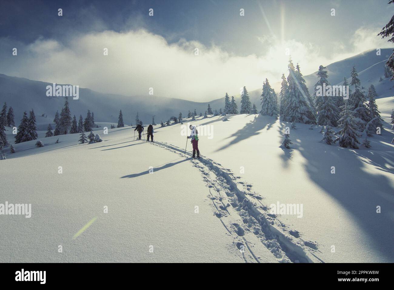 Ski mountaineering landscape photo Stock Photo