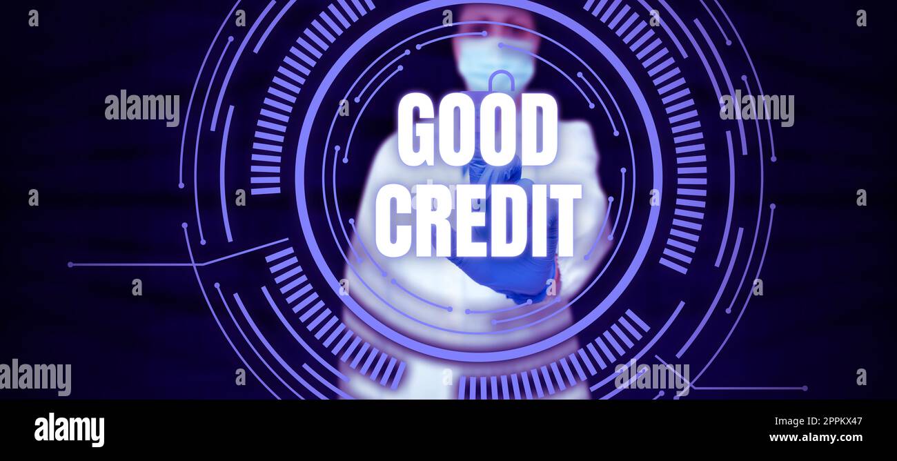 Conceptual caption Good Credit. Word for borrower has a relatively high ...